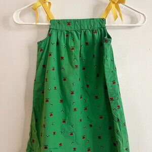Green Hanna Andersson Flower Print Dress, 100 cm (Size 4)